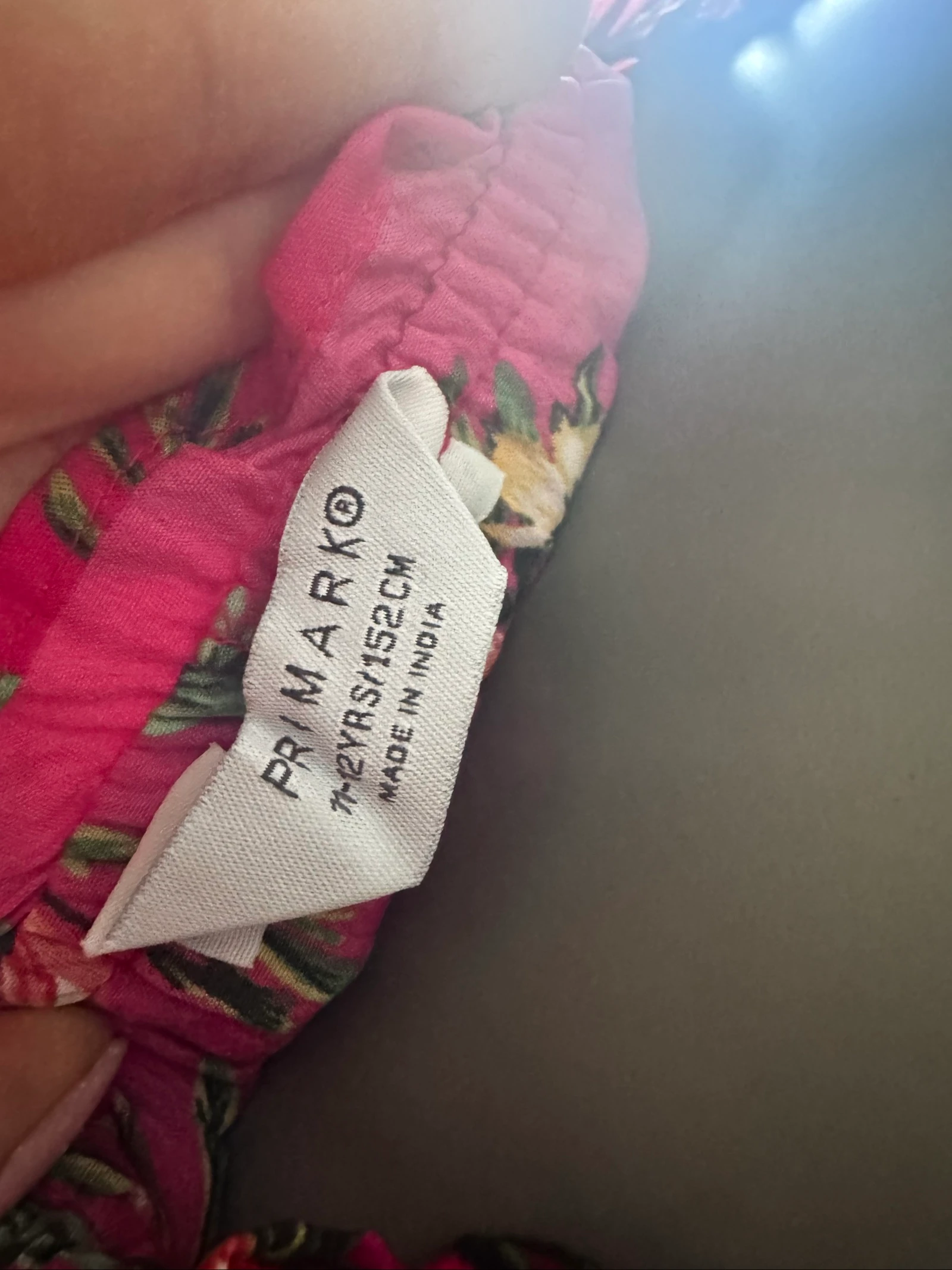 Pink Floral Dress Primark 11-12 Years (152 cm) | Off-Shoulder Summer – photo 3